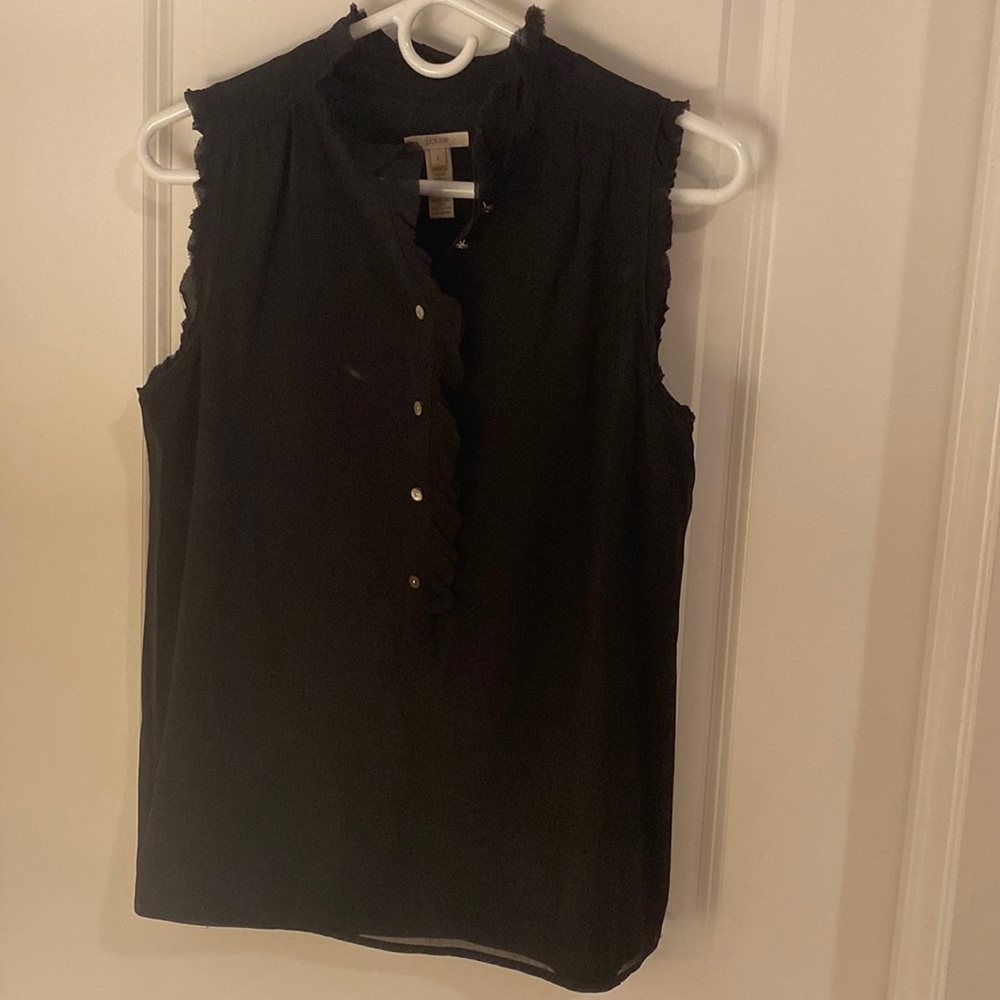 J. Crew Black Silk Sleeveless Top - Size 2